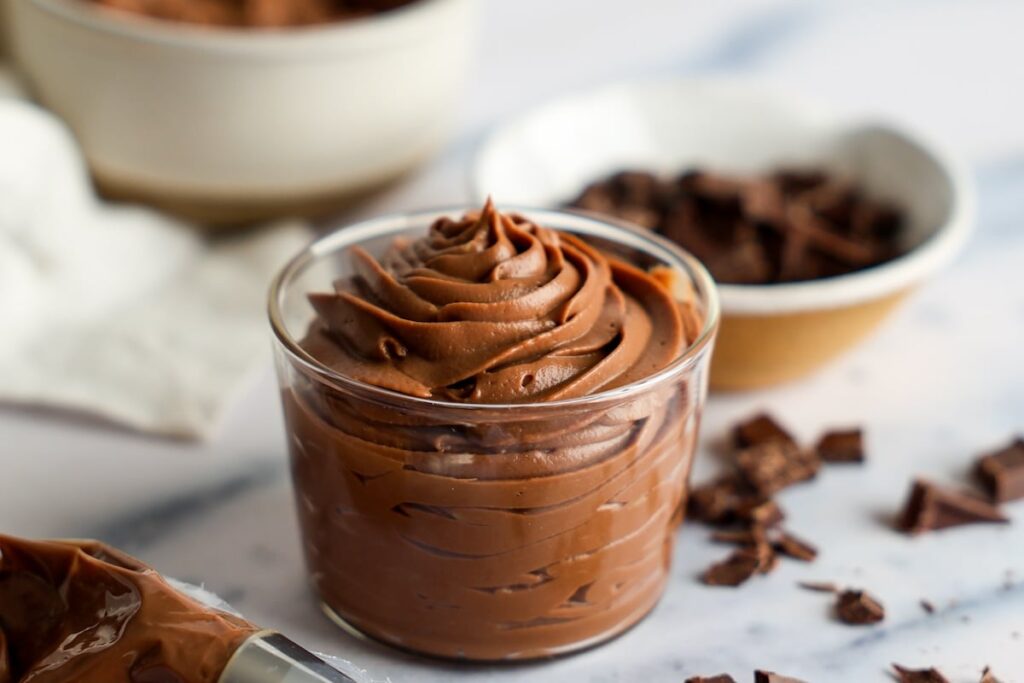 bowl of chocolate pastry cream