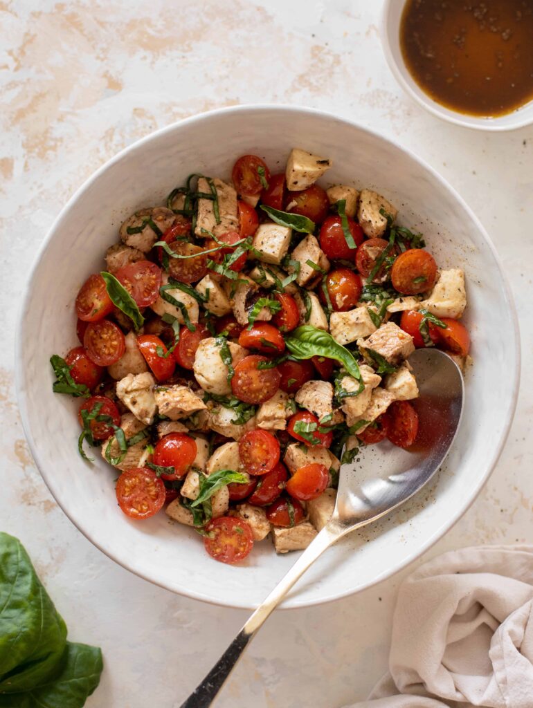 Grilled Chicken Caprese Bowl for Lunch