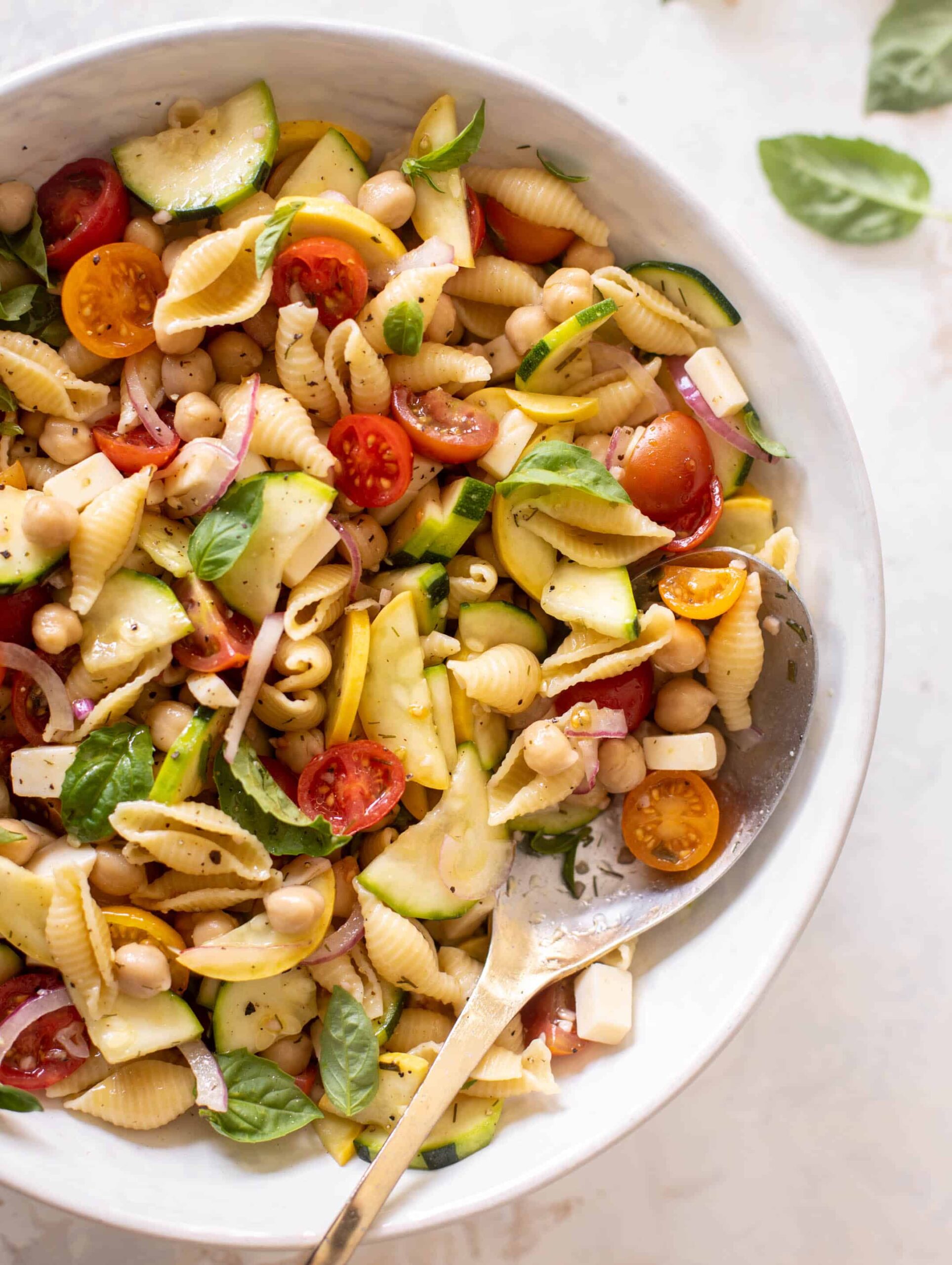 Summer Chickpea Pasta Salad