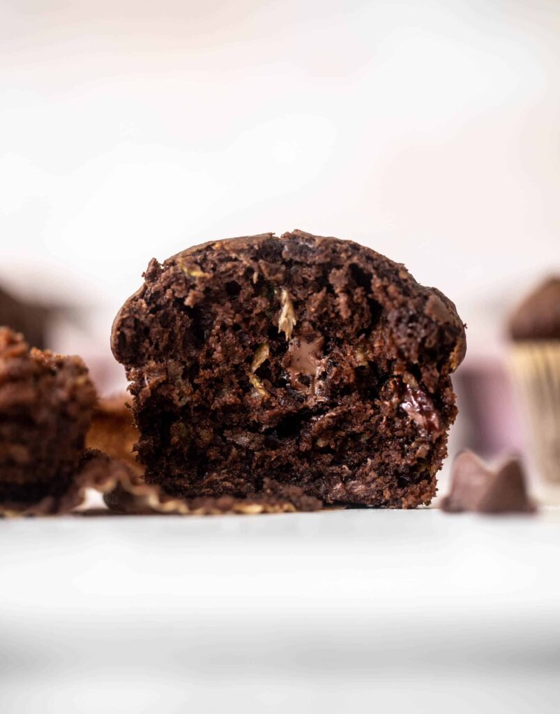 double chocolate zucchini muffins